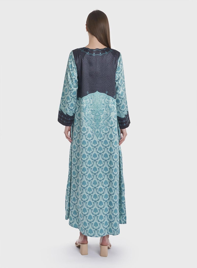 كشخة جلابية بطبعة دمشقية - Image 2