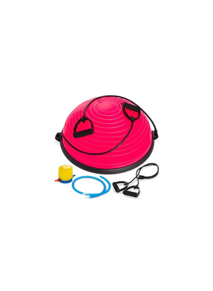 أتش برو كرة بوسو للتوازن من إتش برو باللون الوردي | أداة تدريب نصف كروية لتقوية العضلات الأساسية، وتحسين الثبات، وتمارين اليوغا واللياقة البدنية - Image 4