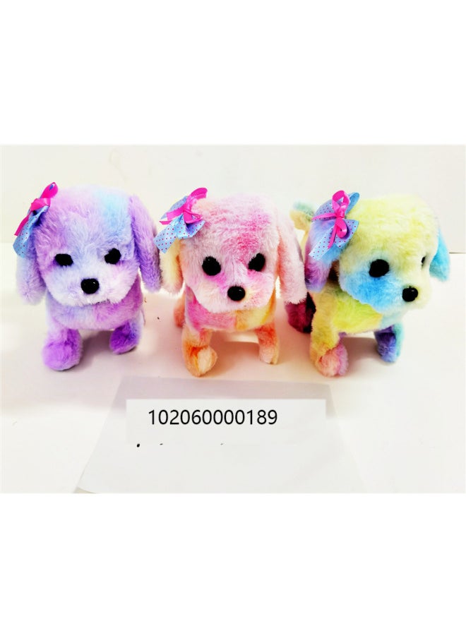 Plush Electric Cartoon Doll Stall Night Market Hot Plush Cute Pet Puppy-Color:Silver  - Image 2