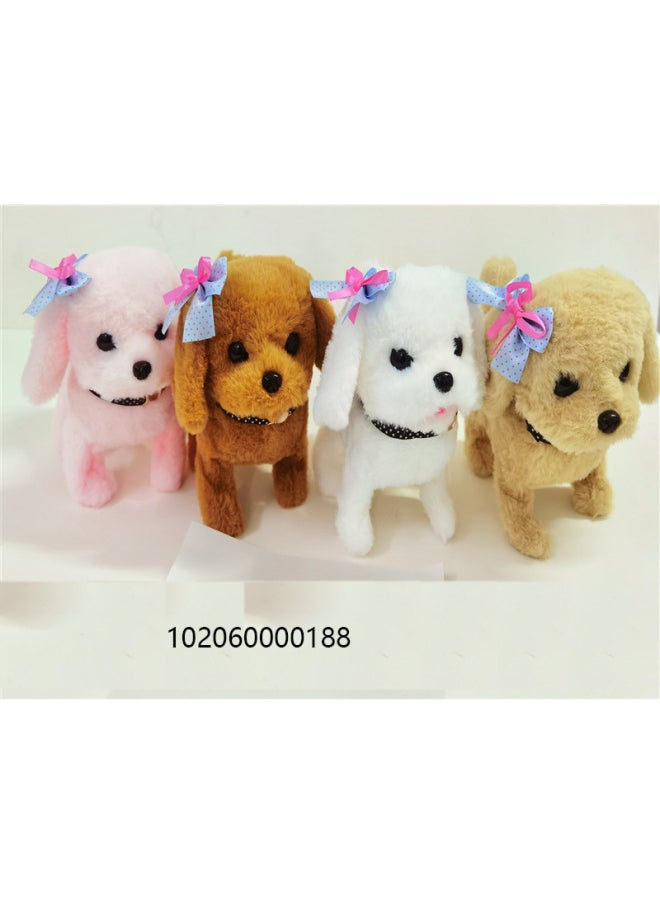 Plush Electric Cartoon Doll Stall Night Market Hot Plush Cute Pet Puppy-Color:Silver  - Image 4
