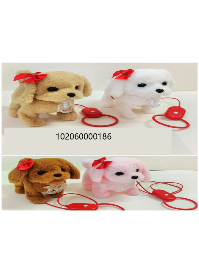 Plush Electric Cartoon Doll Stall Night Market Hot Plush Cute Pet Puppy-Color:Silver  - Image 1