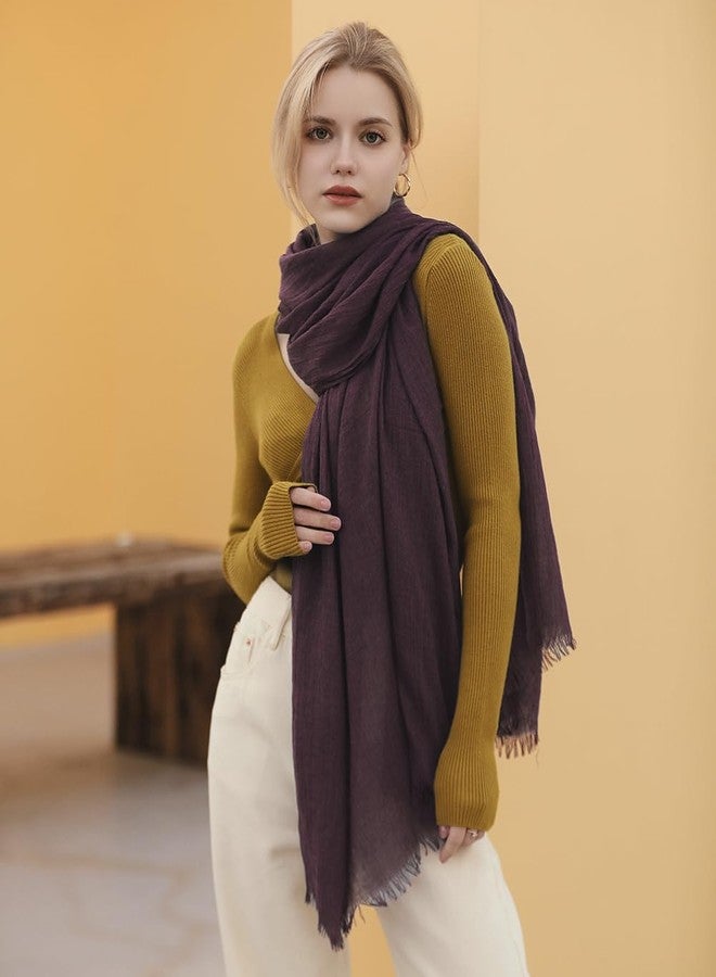 Harewom Lightweight Gauze Linen Feeling Shawl Wraps for Women Beach Summer Scarf for Evening Wedding Dresses, Shawl Wraps - Brown, One size - Image 4