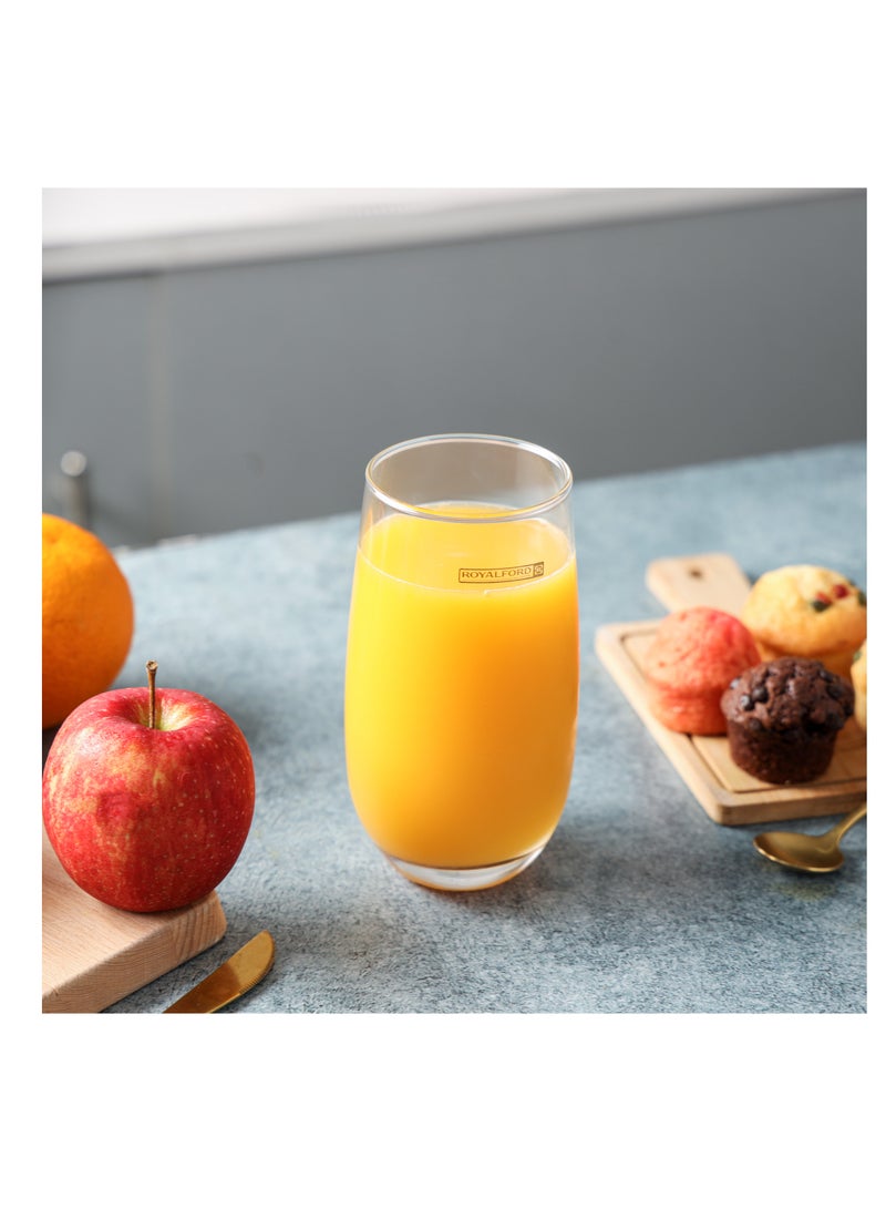 Royalford 500ML Crystal Clear Glass Tumbler Set-RF12589/ Dishwasher Safe, Lead-Free, Crystal Clear Construction/ Multi-Purpose, Perfect For Hot and Cold Beverages like Tea, Coffee, Water, Juices - Image 5