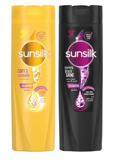 Sunsilk Set Of Sunsilk Soft And Smooth Shampoo And Sunsilk Black Shine Shampoo 350ml  - Image 1