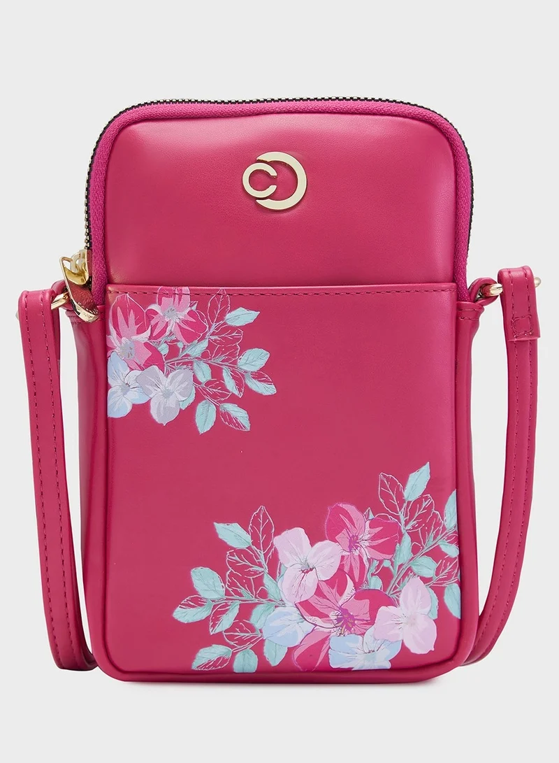 CAPRESE SHANAYA MOBILE POUCH SMALL BURGUNDY