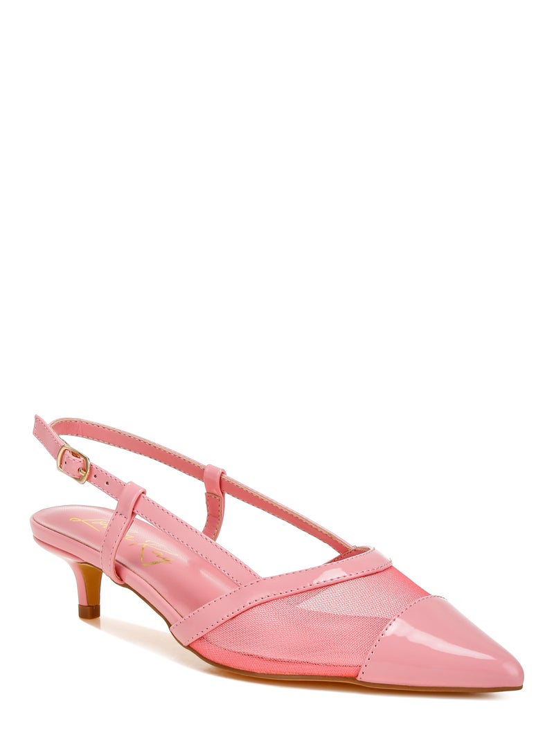 London Rag Pink Mesh Slingback Sandals  - Image 2
