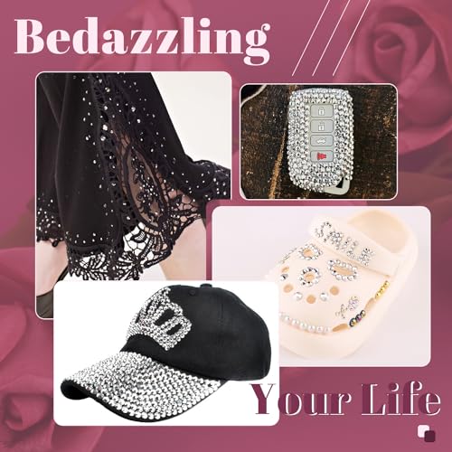 BELLEBOOST 5000PCS 3mm Resin Rhinestones in Bulk (Silver), Bedazzling Flatback Crystals for Crafts DIY Nail Decoration, Gems Charms for Tumbler Shoes Clothing Fabric with Pickup Pen and Tweezers - Image 5