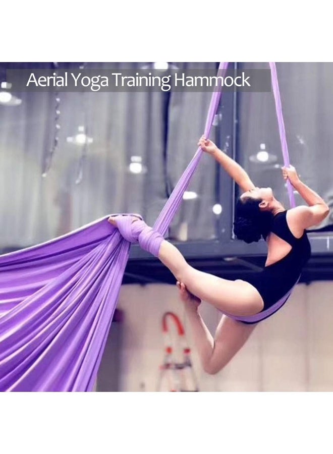 SYCYKA Deluxe Aerial Silks Equipment Set for Yoga, Acrobatics, Dance & Circus Arts (L:10m W:2.8m - Deep Purple) - Image 4