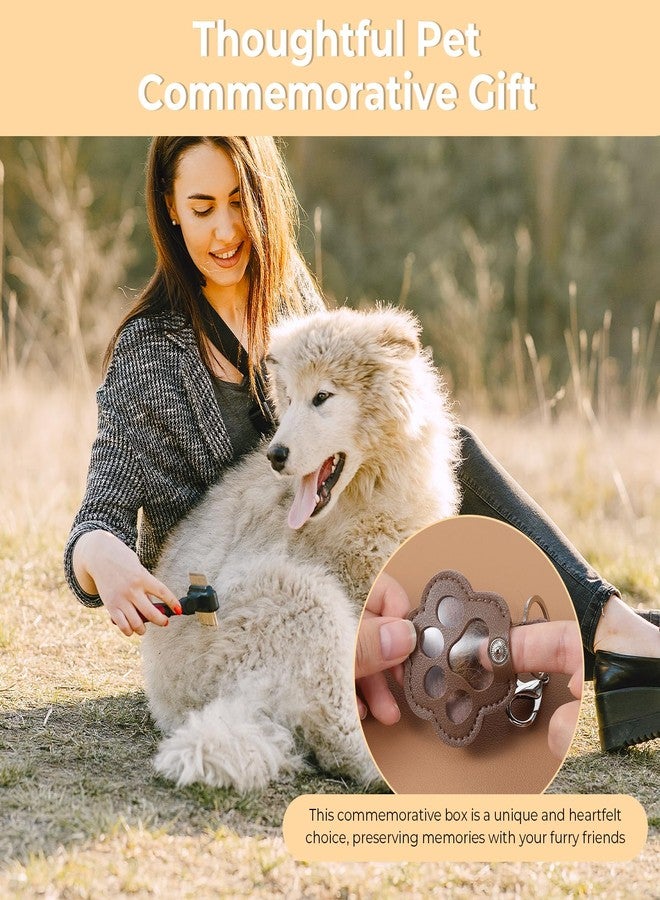 Telooco 6Pcs Dog Hair Keychain Keepsake Pet Fur Keepsake Pet Paw Shaped Dogs Fur Keychain Pets Memorial Gift Keyring Handmade Key Holder for Collecting Cat and Dog Hair - Image 5