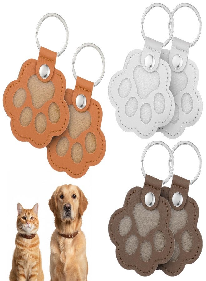 Telooco 6Pcs Dog Hair Keychain Keepsake Pet Fur Keepsake Pet Paw Shaped Dogs Fur Keychain Pets Memorial Gift Keyring Handmade Key Holder for Collecting Cat and Dog Hair - Image 1