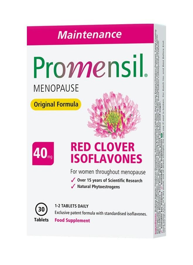 Promensil - Menopause Original Formula Tablets 40mg Red Clover Isoflavones 30'S - Image 1