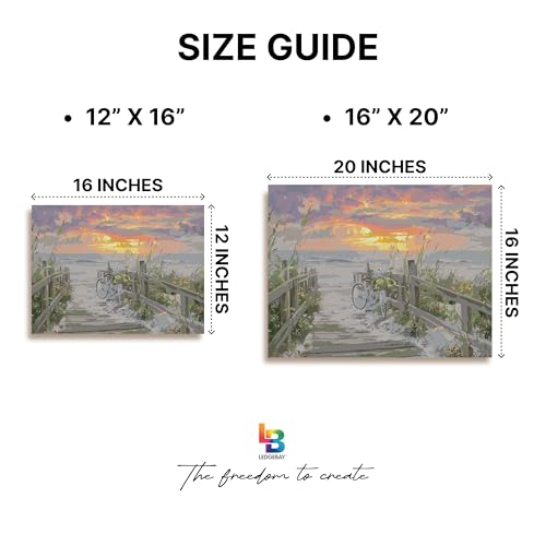 Ledgebay DIY Paint by Numbers Kit for Adults Framed Canvas: Beginner to Advanced Paint by Numbers Kit, Kits Include Acrylic Paint Set Brushes Tabletop Easel (Morning Ride 12" x 16" Framed) - Image 5