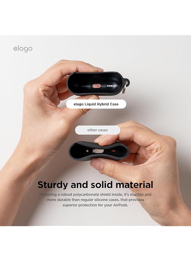 Elago Liquid Hybrid Hang Compatible With Airpods 4 Case Cover 2024 With Carabiner Pink - Image 4