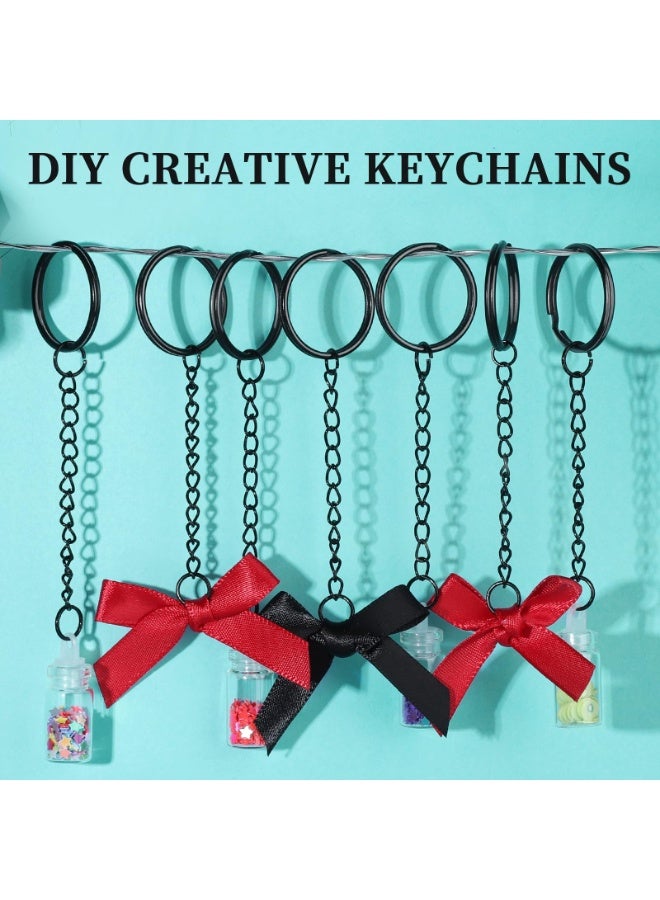 YelaJoy 524PCS Keychain Making Kit, Keychain Craft Supplies Key Chain Clips, Lanyard Snap Hooks, Key Rings and Jump Rings for Keychain, Making Supplies Jewelry Lanyard Making, Keychain Kit, Black - Image 3