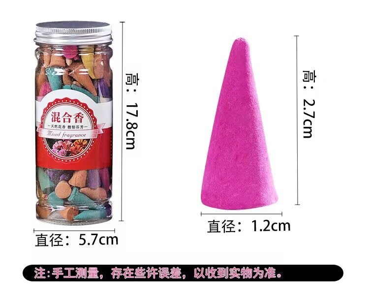 Incense Cones: 175pcs Multicolor Mixed Scents - 15-Minute Long Burn Time Plant-Based Fragrance for Home Office Yoga Room Meditation Relaxation Spiritual Rituals Deodorization - Image 2