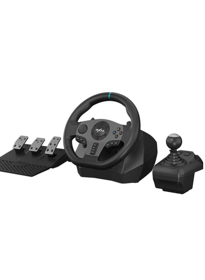 PXN Racing Wheel Dual-Motor Feedback Driving with Pedals and Shifter for PS4, PC, Xbox One, Xbox Series S/X, and Nintendo Switch - Image 1