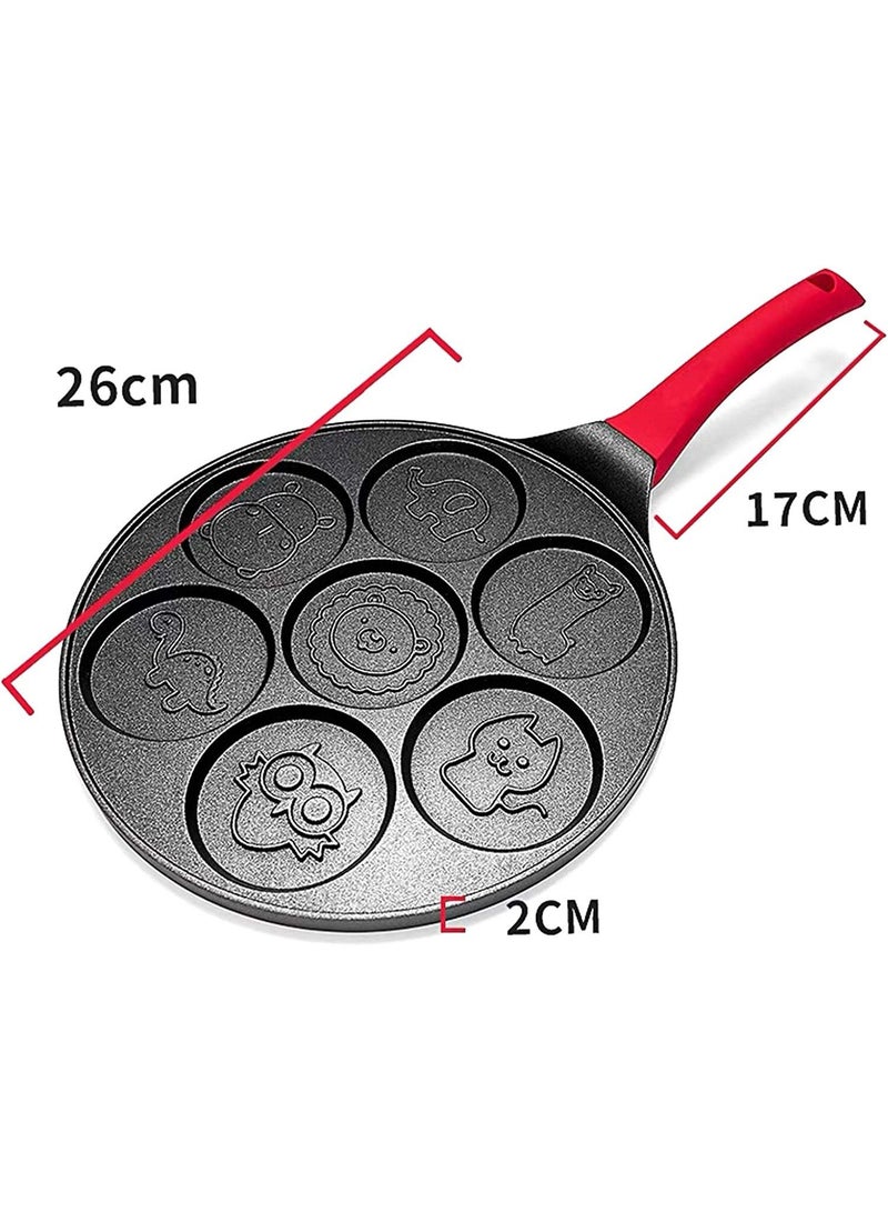 Arabest Round Ceramic Pancake,Pancake Pan with 7 Animal Face Designs - Pan with Nonstick Surface and Comfortable Handle Hope to make cute food for kids. - Image 4