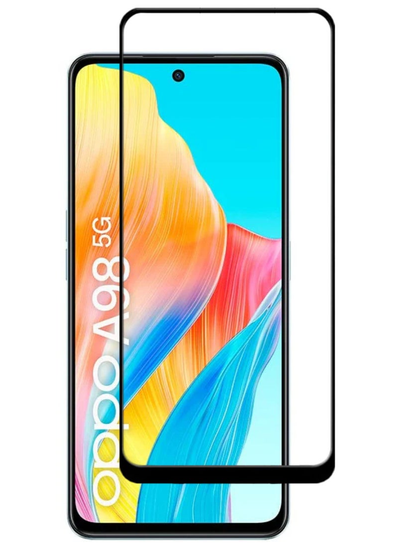 ACLIX Antistatic ESD Dustproof Premium Quality High Definition Tempered Glass Screen Protector Designed For Oppo A98 - Image 1