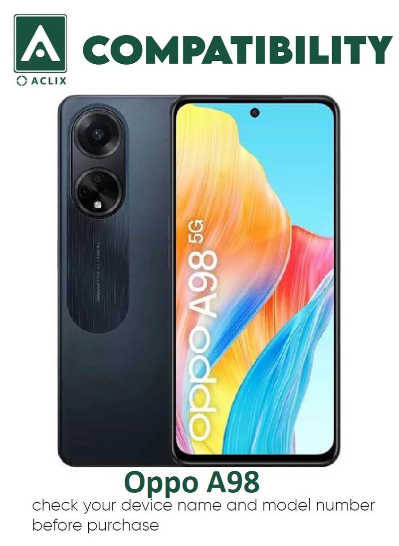 ACLIX Antistatic ESD Dustproof Premium Quality High Definition Tempered Glass Screen Protector Designed For Oppo A98 - Image 3