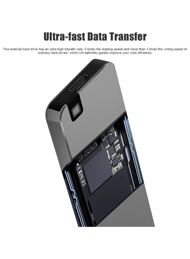 AROAQ 2TB Portable SSD External Hard Drives Solid State External Drives Computer Backup Drive USB 3.1 to Type C Support Data Storage Transfer for Windows XP PC Laptop and Mac  - Image 4