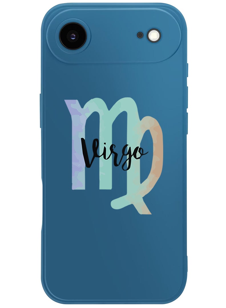 Theodor Protective Slim Fit Case Liquid Silicone Cover with Full Body Protection Anti-Scratch Shockproof Case For Apple iPhone 17 Air (Blue) Virgo-01 - White - Image 1