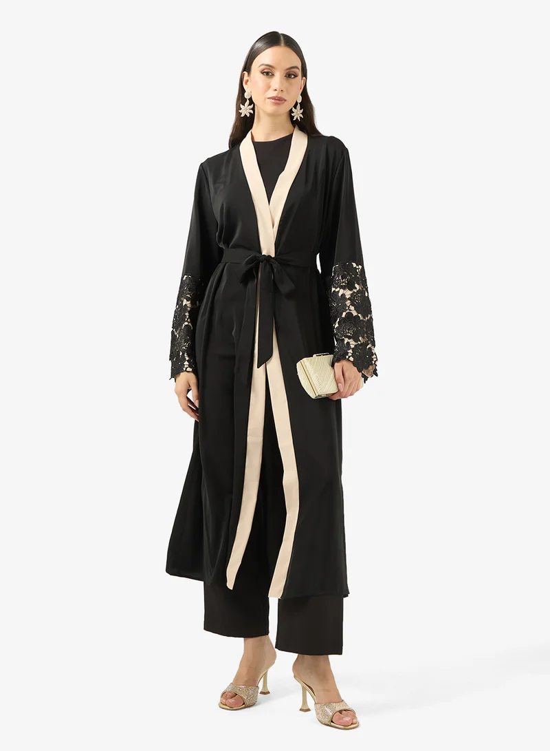 Khizana  Lace Sleeve Abaya for Women | Best Price UAE