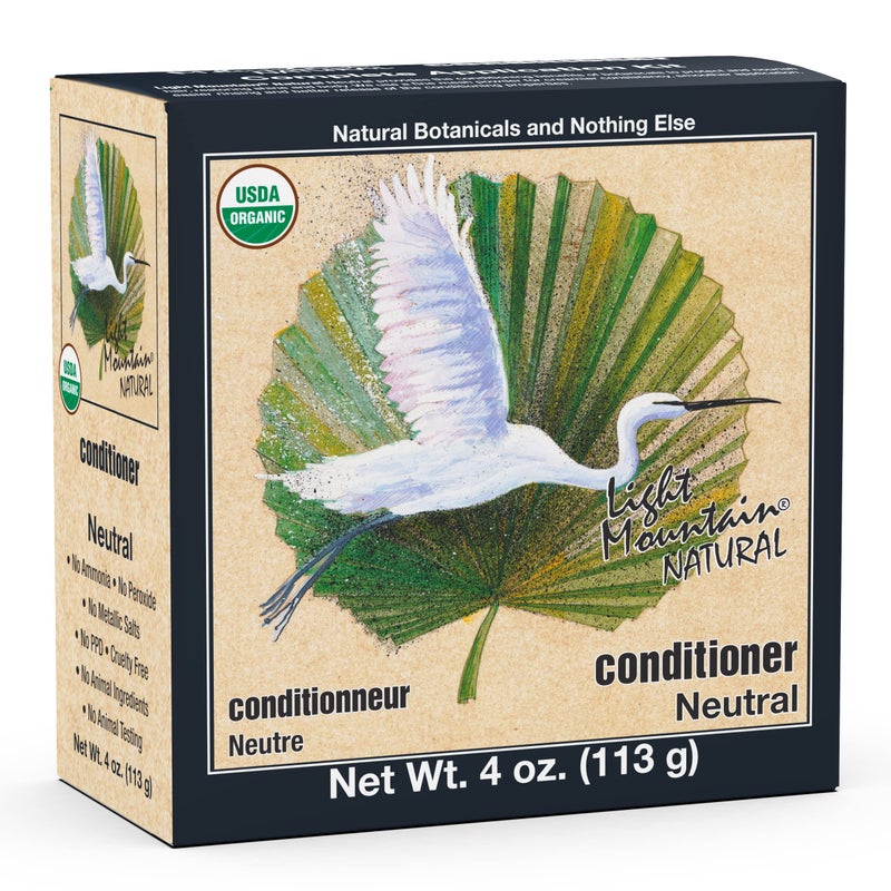 Light Mountain Henna Hair Color & Conditioner - Neutral Hair Dye for Men/Women with Conditioning Botanicals for Shiny Hair, 4 Oz - Image 1