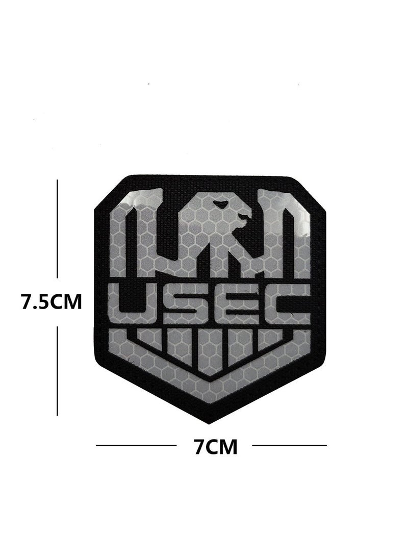 Escape from Takov Badge Game Surrounding USEC BEAR Badge Tactical Reflective Velcro Chapter Backpack Sticker M00051-7USEC Shield Black and White 