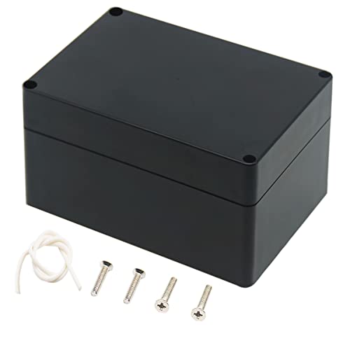Zulkit Junction Box, Zulkit Project Box IP65 Waterproof Outdoor Box ABS Plastic Electrical Boxes Electronic Enclosure Black 6.3 x 4.3 x 3.5 inch(160 x 110 x 90 mm)(Pack of 1) - Image 1