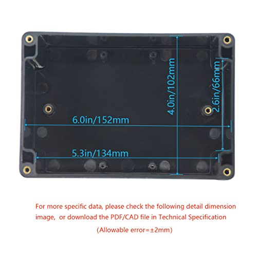 Zulkit Junction Box, Zulkit Project Box IP65 Waterproof Outdoor Box ABS Plastic Electrical Boxes Electronic Enclosure Black 6.3 x 4.3 x 3.5 inch(160 x 110 x 90 mm)(Pack of 1) - Image 5