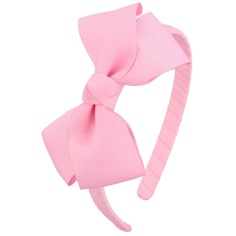 7Rainbows Fashion Cute Rose Pink Bow Headband for Girls Toddlers. - Image 1