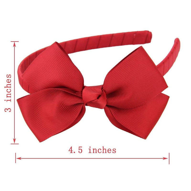 7Rainbows Fashion Cute Rose Pink Bow Headband for Girls Toddlers. - Image 4