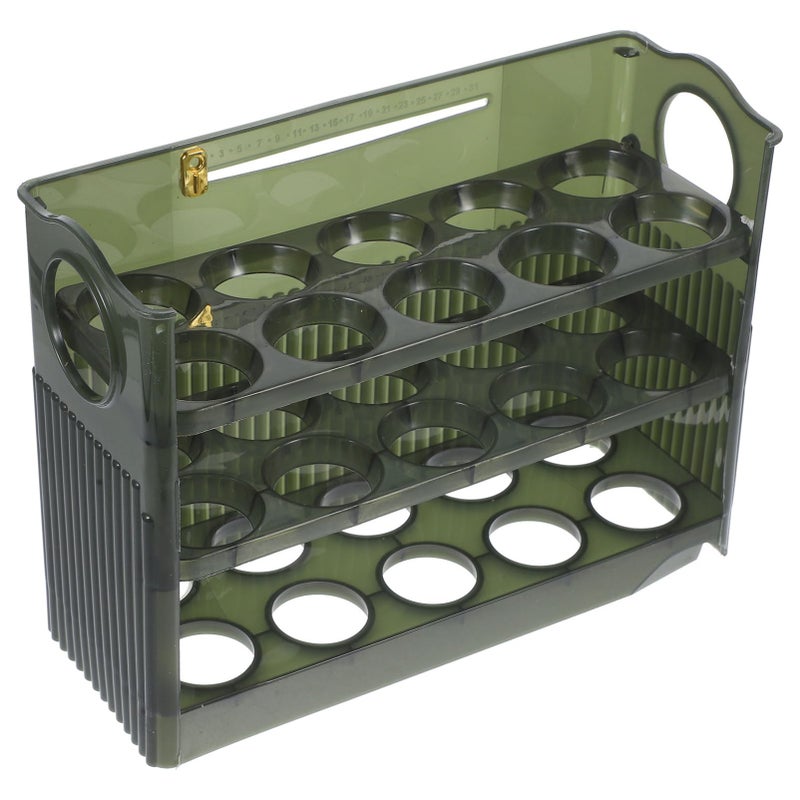 Stackable 3 Layer Egg Holder With Lid Plastic Egg Storage Rack For Fridge Kitchen Organization - Image 2
