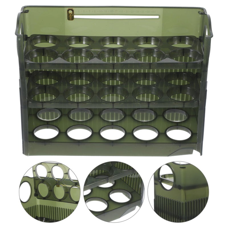 Stackable 3 Layer Egg Holder With Lid Plastic Egg Storage Rack For Fridge Kitchen Organization - Image 4