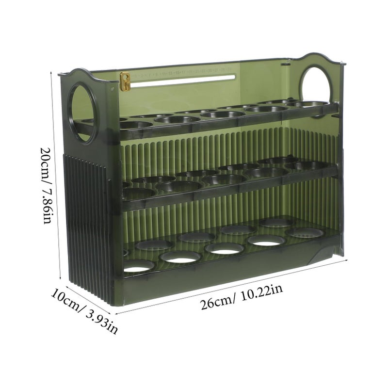 Stackable 3 Layer Egg Holder With Lid Plastic Egg Storage Rack For Fridge Kitchen Organization - Image 3