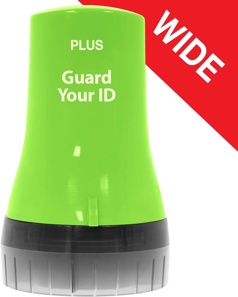 Plus Guard Your ID Advanced Wide Roller Identity Theft Prevention Security Stamp, Green, 38492 - Image 1