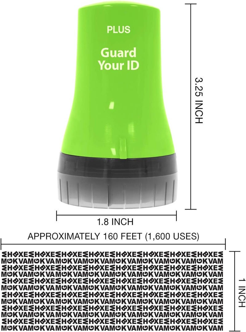 Plus Guard Your ID Advanced Wide Roller Identity Theft Prevention Security Stamp, Green, 38492 - Image 5