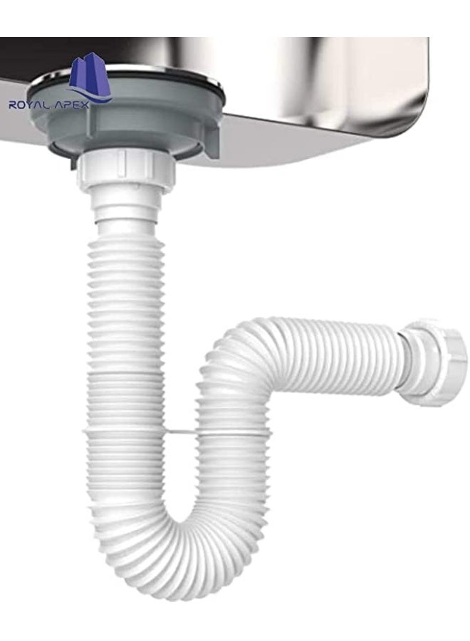 Biella Flexible Drain Pipe Extension, Bathroom, Wash Basin And Kitchen Sink Expended Drain Tube Hose (1.1/4 Inch) - Image 4