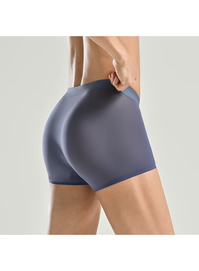 Skechers Men's 7a Antibacterial Seamless Breathable Boxer Briefs Summer Cooling Casual Antibacterial Sports Trunks