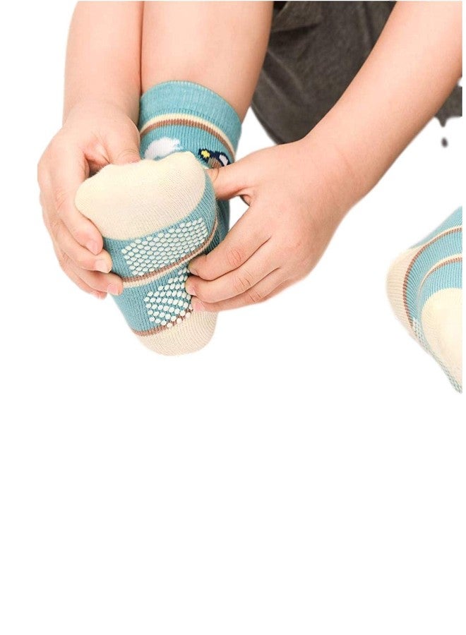 Freshfoot Cute And Colorful Organic Anti-Skid Cotton Ankle Socks For New Born Baby Combo Set (0-6 Months), ankle length, Multicolour - Image 3