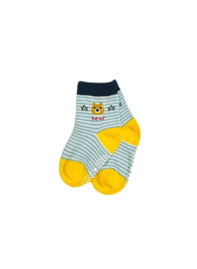 Freshfoot Cute And Colorful Organic Anti-Skid Cotton Ankle Socks For New Born Baby Combo Set (0-6 Months), ankle length, Multicolour - Image 5