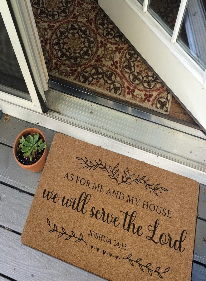 XLDLIOO Christian Gifts for Woman, Christian Door Mat, As for Me and My House We Will Serve The Lord Welcome Front Door Mat Indoor Outdoor Entrance, Bible Verse Coir Doormat for Patio 30x17in - Image 5