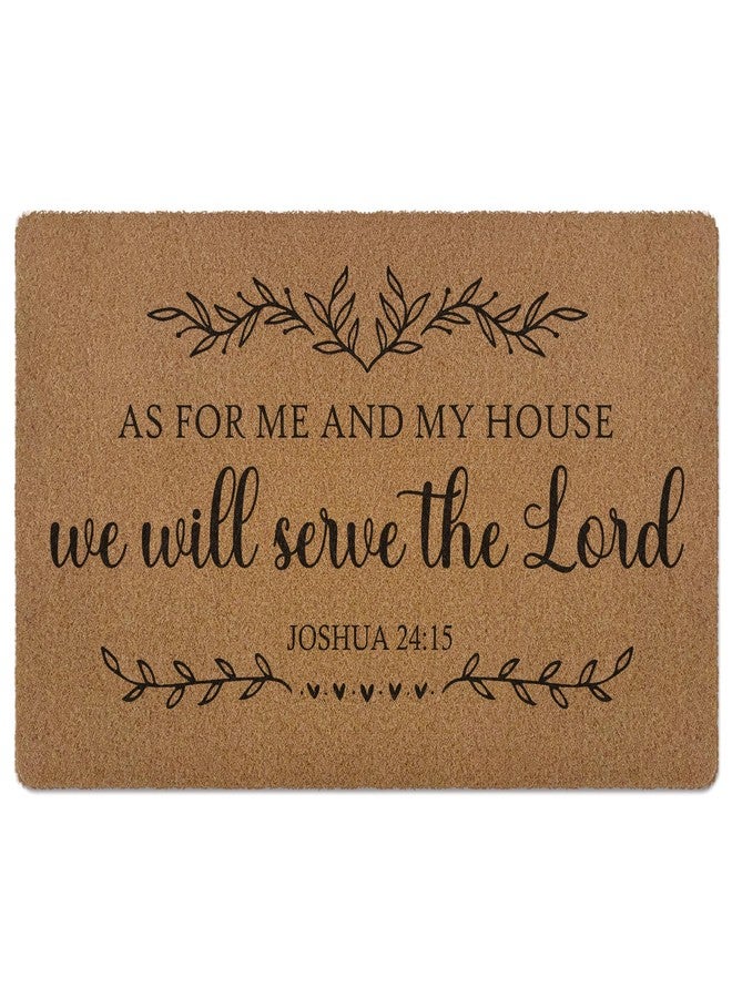 XLDLIOO Christian Gifts for Woman, Christian Door Mat, As for Me and My House We Will Serve The Lord Welcome Front Door Mat Indoor Outdoor Entrance, Bible Verse Coir Doormat for Patio 30x17in - Image 1