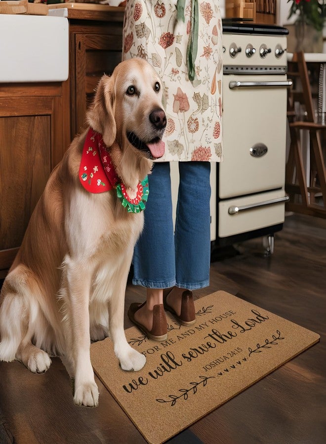 XLDLIOO Christian Gifts for Woman, Christian Door Mat, As for Me and My House We Will Serve The Lord Welcome Front Door Mat Indoor Outdoor Entrance, Bible Verse Coir Doormat for Patio 30x17in - Image 3