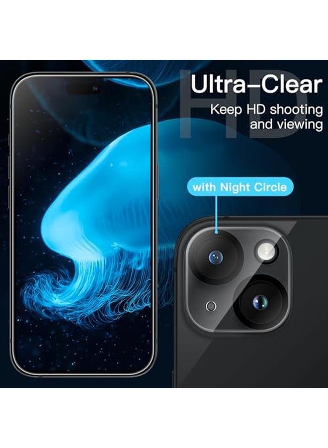 Jetech 5 In 1 Matte Case For Iphone 15 6.1 Inch With 2 Pack Each Tempered Glass Screen Protector And Camera Lens Protector Translucent Back Shockproof Phone Cover Storm Blue - Image 5