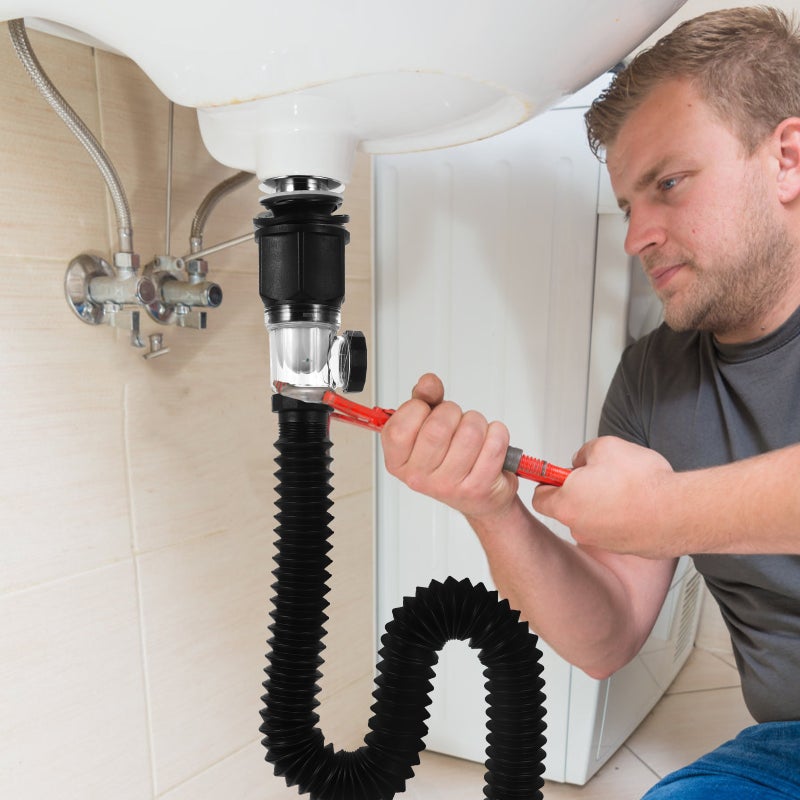 🚽 أنبوب صرف بمسدس مضاد للانسداد لمغاسل الحمام تصميم متين ومرن - Image 5