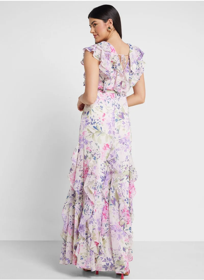 Lauren Ralph Lauren Floral Printed Tiered Dress