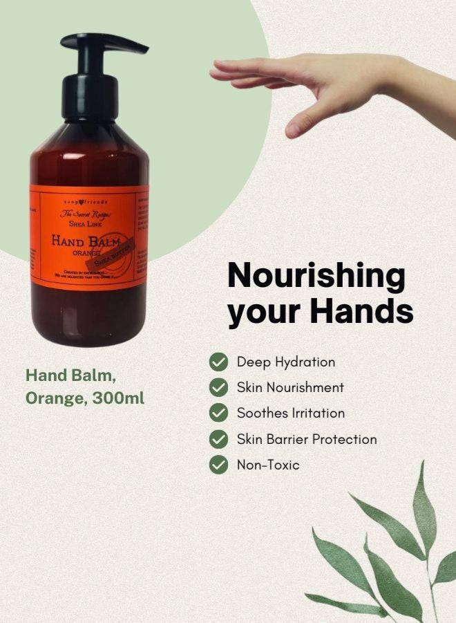 Soap&Friends بلسم ترطيب اليدين من صابون وأصدقاء - برتقال، غني بزبدة الشيا، 300 مل - Image 4