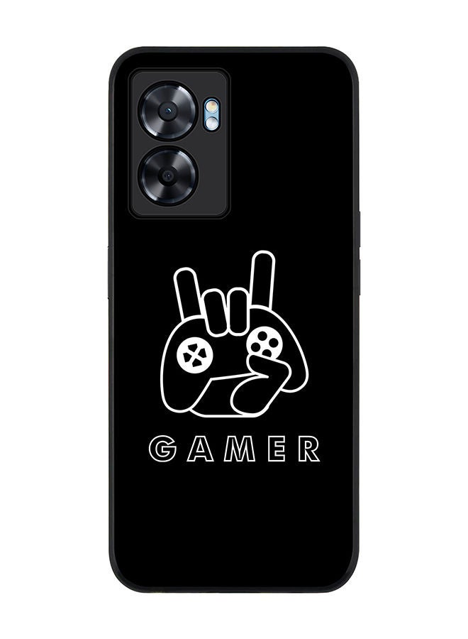 Stylizedd Rugged Black edge case for Oppo A57 Slim fit Soft Case Flexible Rubber Edges Anti Drop TPU Gel Thin Cover - Gamer  - Image 1