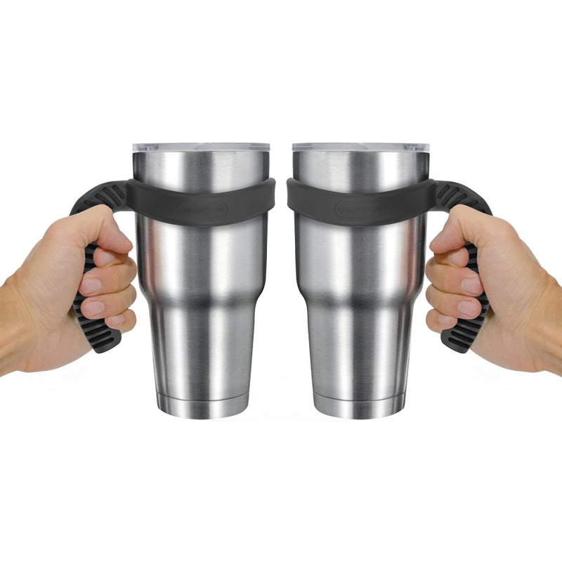 CHILLOUT LIFE CHILLOUT LIFE Handle for YETI Cup 30 oz  Ozark Trail 30 oz Tumblers Comfortable Reaplacment Handle for 30 oz YETI Tumbler  More Black Handle Only  2 Pack 